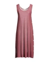 Fedeli Woman Midi Dress Garnet Size 6 Viscose, Organic Cotton In Pink