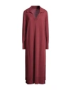 Fedeli Woman Midi Dress Garnet Size M Cashmere In Brown