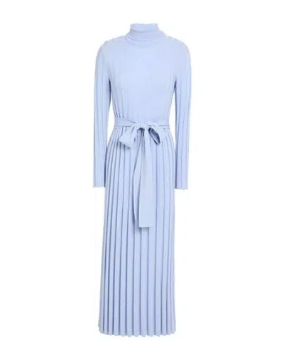 Fedeli Woman Midi Dress Light Blue Size 6 Super 140s Wool, Polyester