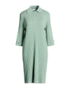 Fedeli Woman Midi Dress Sage Green Size 6 Cotton