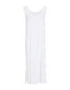 Fedeli Woman Midi Dress White Size 6 Viscose, Organic Cotton
