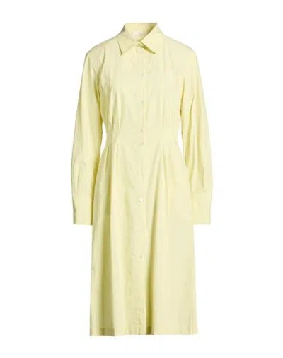Fedeli Woman Midi Dress Yellow Size 6 Cotton
