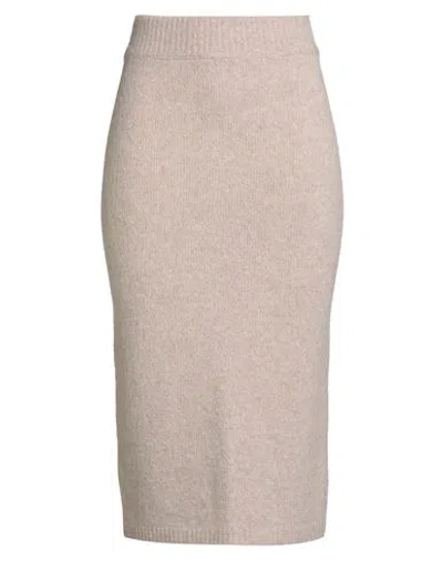 Fedeli Woman Midi Skirt Beige Size 6 Virgin Wool, Cashmere, Polyamide In Pink