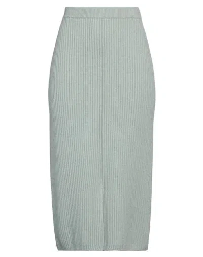 Fedeli Woman Midi Skirt Light Green Size 6 Cashmere