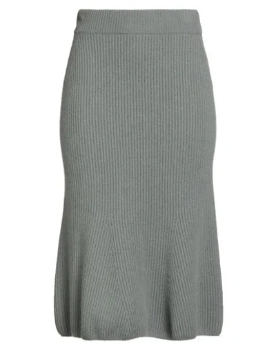 Fedeli Woman Midi Skirt Sage Green Size 6 Cashmere