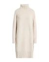 Fedeli Woman Mini Dress Beige Size 6 Cashmere In Neutral