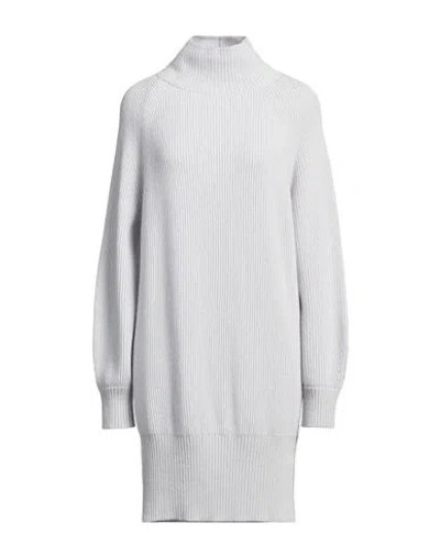 Fedeli Woman Mini Dress Light Grey Size M Cashmere