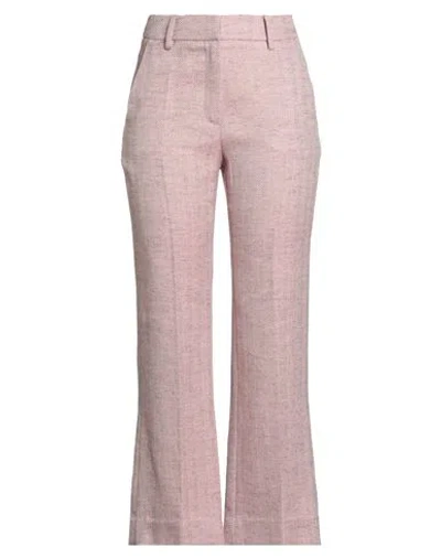 Fedeli Woman Pants Antique Rose Size 6 Cotton, Linen In Pink