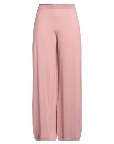 Fedeli Woman Pants Antique Rose Size 8 Cashmere, Silk In Pink