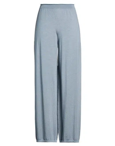Fedeli Woman Pants Azure Size 8 Cashmere, Silk In Blue