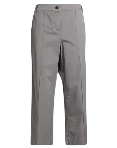 Fedeli Woman Pants Grey Size 6 Cotton, Elastane In Gray
