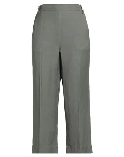 Fedeli Woman Pants Military Green Size 6 Viscose, Linen