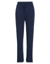 Fedeli Woman Pants Navy Size 8 Viscose, Cotton In Navy Blue