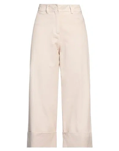 Fedeli Woman Pants Off White Size 6 Cotton, Elastane