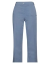 Fedeli Woman Pants Pastel Blue Size 4 Cotton, Elastane