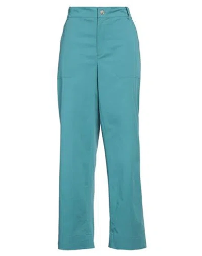 Fedeli Woman Pants Pastel Blue Size 6 Cotton, Polyamide