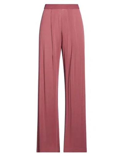 Fedeli Woman Pants Plum Size 6 Viscose, Organic Cotton In Pink