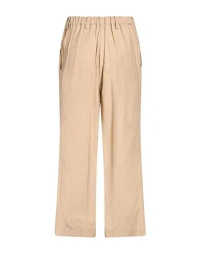 Fedeli Woman Pants Sand Size 6 Viscose, Linen