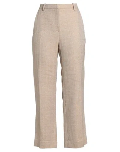 Fedeli Woman Pants Sand Size 8 Cotton, Linen In Pink