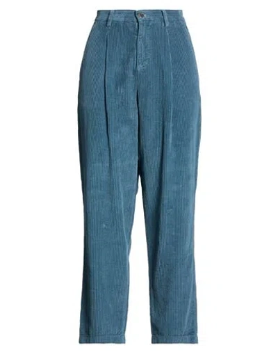 Fedeli Woman Pants Slate Blue Size 6 Cotton