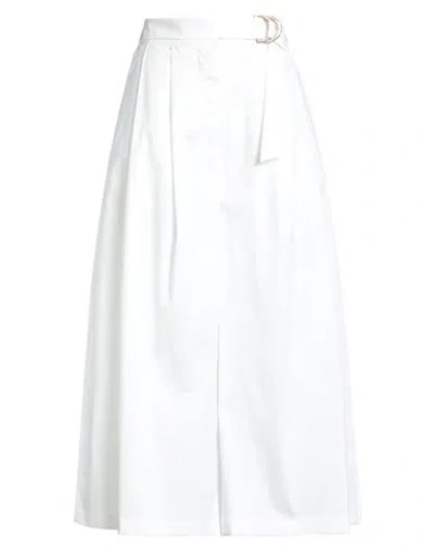 Fedeli Woman Pants White Size 6 Cotton, Elastane