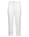 Fedeli Woman Pants White Size 6 Cotton, Elastane