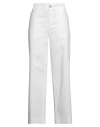 Fedeli Woman Pants White Size 6 Cotton, Polyamide In White