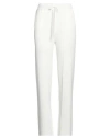 Fedeli Woman Pants White Size 8 Viscose, Cotton