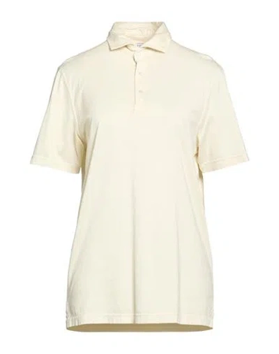 Fedeli Woman Polo Shirt Beige Size 16 Cotton In Neutral