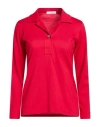 Fedeli Woman Polo Shirt Red Size 6 Cotton