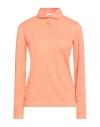 Fedeli Woman Polo Shirt Salmon Pink Size 10 Cotton In Orange