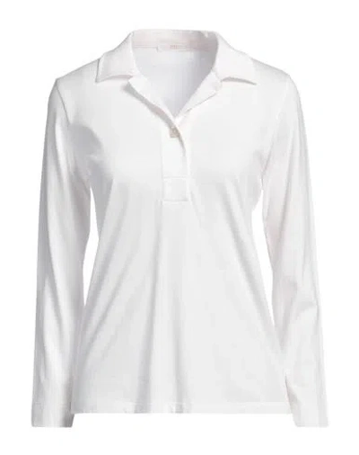Fedeli Woman Polo Shirt White Size 6 Cotton In White