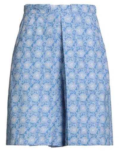 Fedeli Woman Shorts & Bermuda Shorts Light Blue Size 6 Cotton