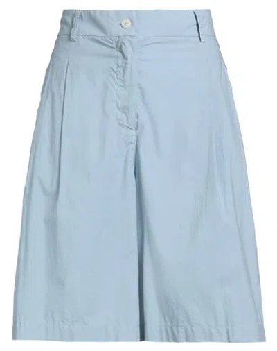 Fedeli Woman Shorts & Bermuda Shorts Light Blue Size 8 Cotton