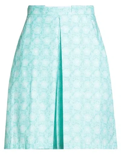 Fedeli Woman Shorts & Bermuda Shorts Turquoise Size 8 Cotton In Blue