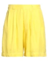 Fedeli Woman Shorts & Bermuda Shorts Yellow Size 6 Silk In Yellow