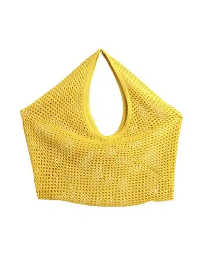 Fedeli Woman Shoulder Bag Yellow Size - Cotton, Linen