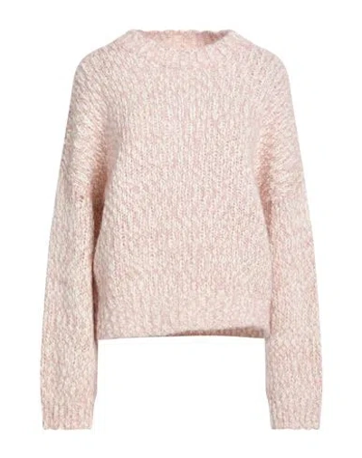 Fedeli Woman Sweater Antique Rose Size 8 Wool, Cotton, Mohair Wool, Silk In Neutral