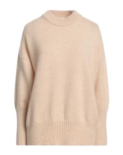 Fedeli Woman Sweater Beige Size M Wool, Cashmere In Neutral