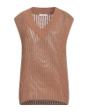 Fedeli Woman Sweater Brown Size 6 Cotton In Brown