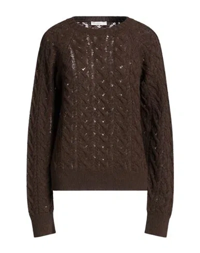 Fedeli Woman Sweater Chocolate Brown Size 10 Cashmere