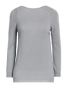 Fedeli Woman Sweater Grey Size 8 Cashmere In Grey