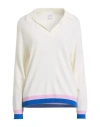 Fedeli Woman Sweater Ivory Size 6 Cashmere, Linen In White