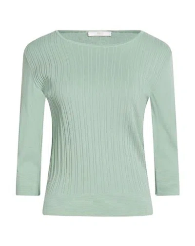 Fedeli Woman Sweater Light Green Size 6 Cotton