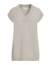 Fedeli Woman Sweater Light Grey Size M Alpaca Wool, Virgin Wool In Gray