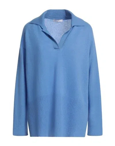 Fedeli Woman Sweater Pastel Blue Size 8 Cashmere