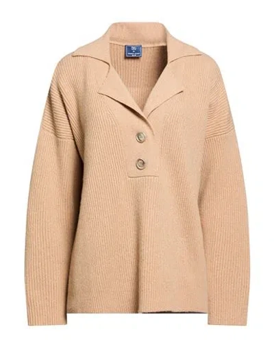 Fedeli Woman Sweater Sand Size L Cashmere In Brown