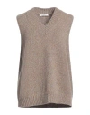 Fedeli Woman Sweater Tan Size M Alpaca Wool, Virgin Wool In Brown