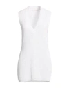 Fedeli Woman Sweater White Size 8 Linen, Cotton