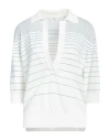 Fedeli Woman Sweater White Size 8 Viscose, Cotton, Silk In White
